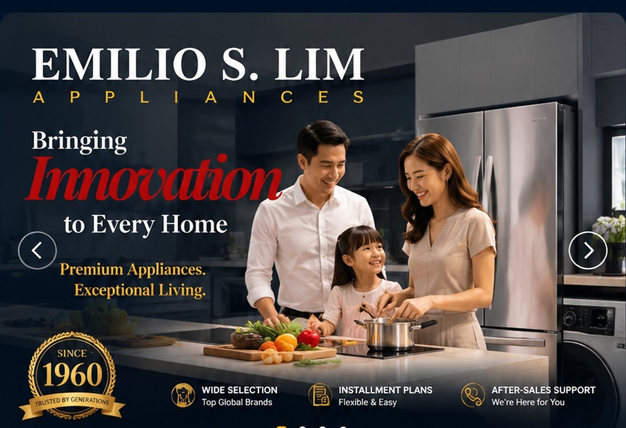 Family kitchen appliance scene